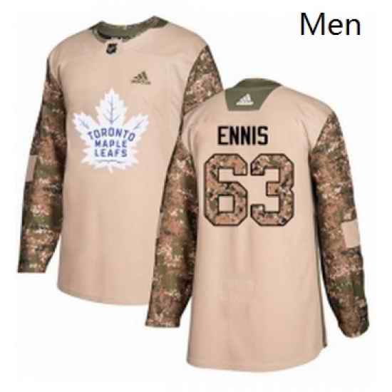 Mens Adidas Toronto Maple Leafs 63 Tyler Ennis Authentic Camo Veterans Day Practice NHL Jersey